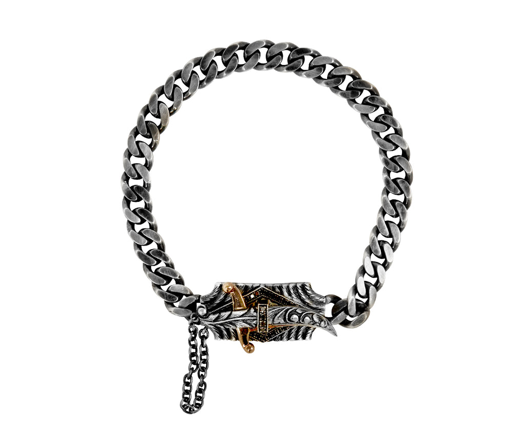 Sevan Bicakci Black Diamond Sword Chain Bracelet