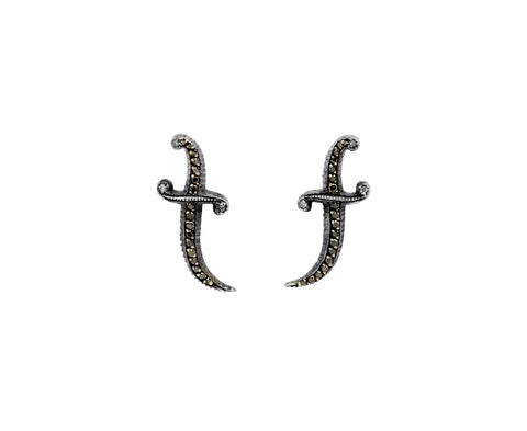 Sevan Bicakci Black Diamond Dagger Stud Earrings