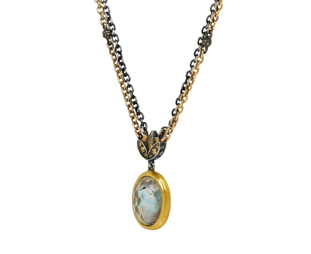 Sevan Bicakci Carved Rock Quartz Bird Pendant Necklace Side
