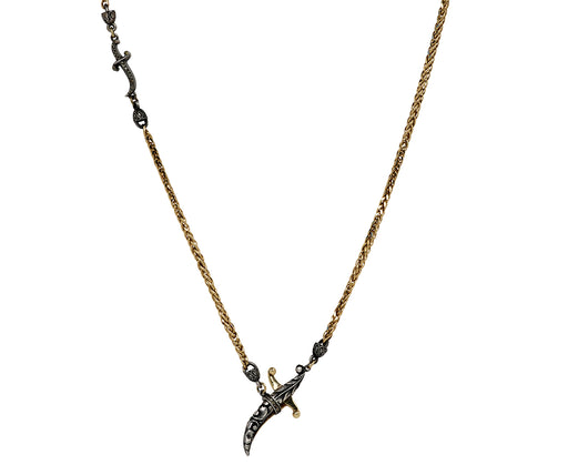 Gold Dagger Clasp Necklace