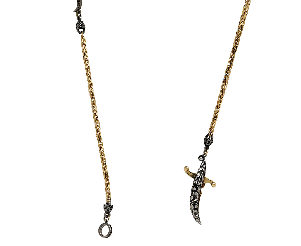Gold Dagger Clasp Necklace