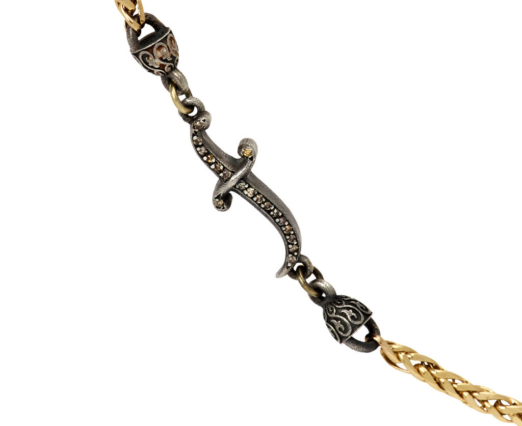Gold Dagger Clasp Necklace
