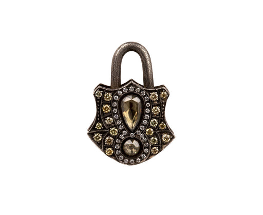 Fancy Teardrop Diamond Padlock Pendant