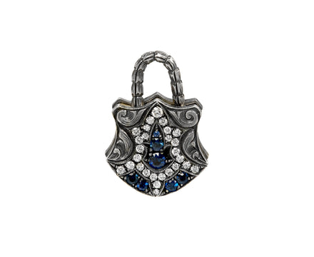 Sevan Bicakci Sapphire and Diamond Shield Padlock Pendant ONLY