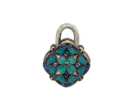 Sevan Bicakci Blue Micro Mosaic and Sapphire Padlock Pendant ONLY