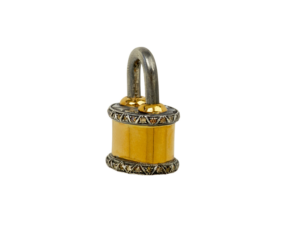 Gold Barrel Padlock Pendant ONLY - TWISTonline 
