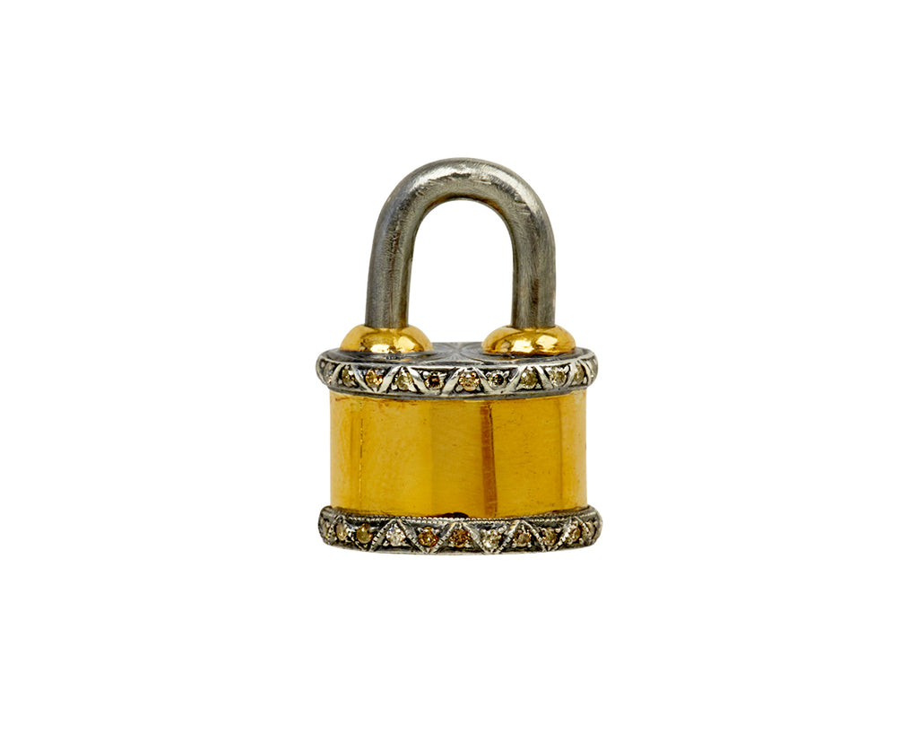 Gold Barrel Padlock Pendant ONLY - TWISTonline 