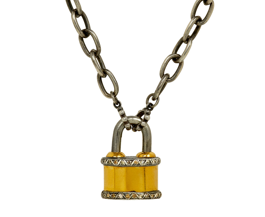 Gold Barrel Padlock Pendant ONLY - TWISTonline 