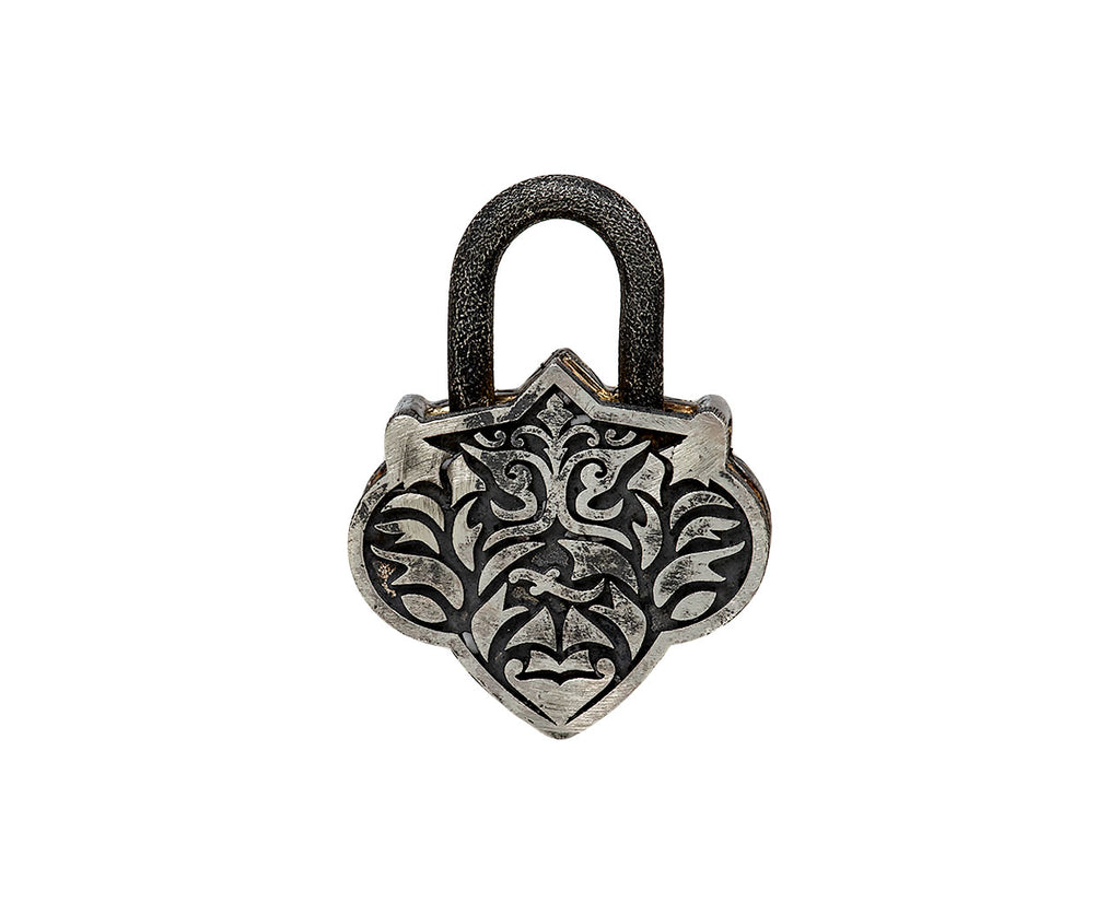 Rainbow Sapphire Gold Padlock Pendant ONLY