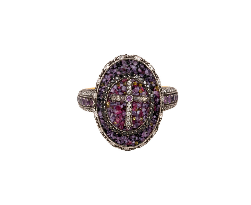 Purple cross deals ring