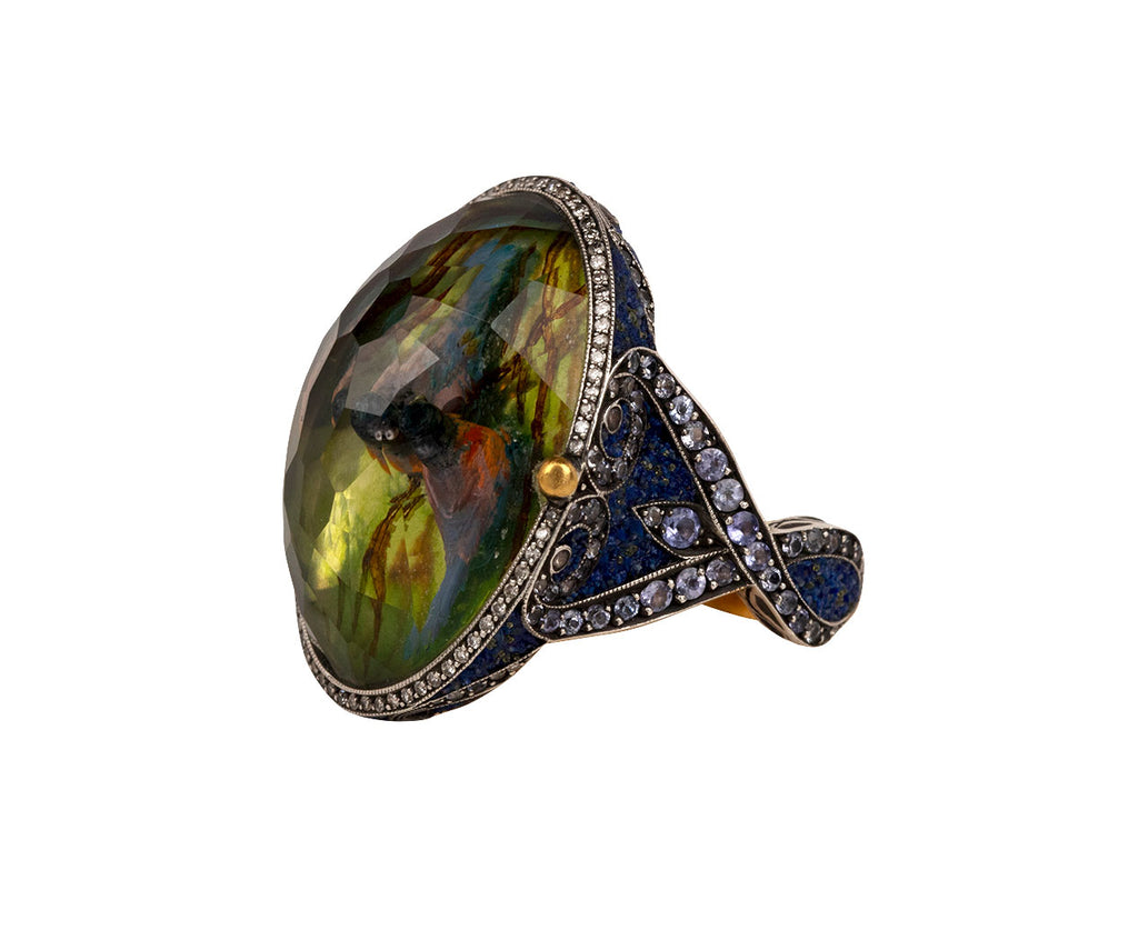 Sevan Bicakci Carved Smoky Quartz Birds In Nest Ring sevan-bicakci-carved-smoky-quartz-birds-in-nest-ring