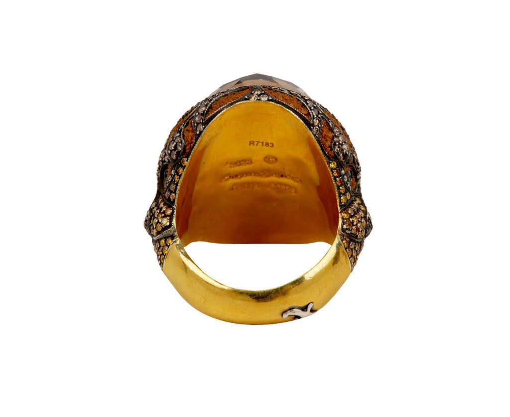 Carved Amethyst Lion Ring