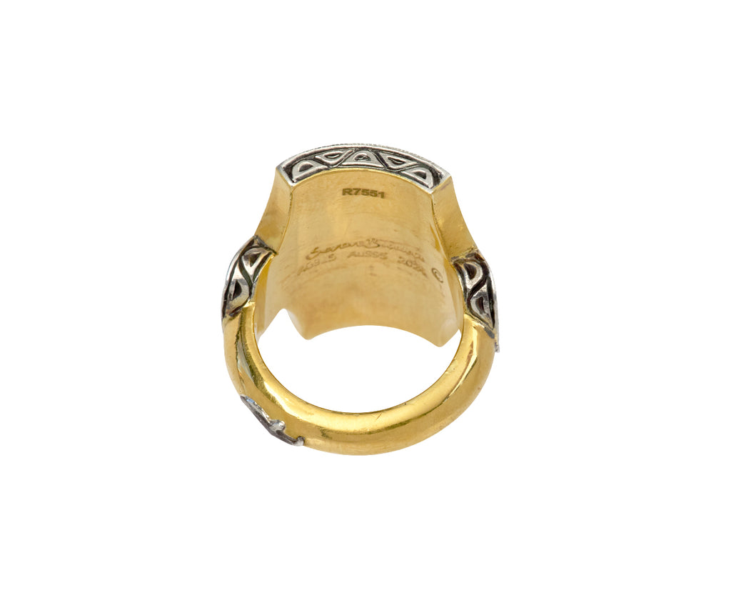 Turquoise Micromosaic Theodora Shield Ring