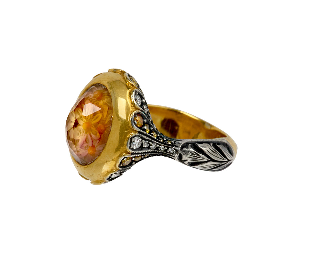Carved Floral Bouquet Ring