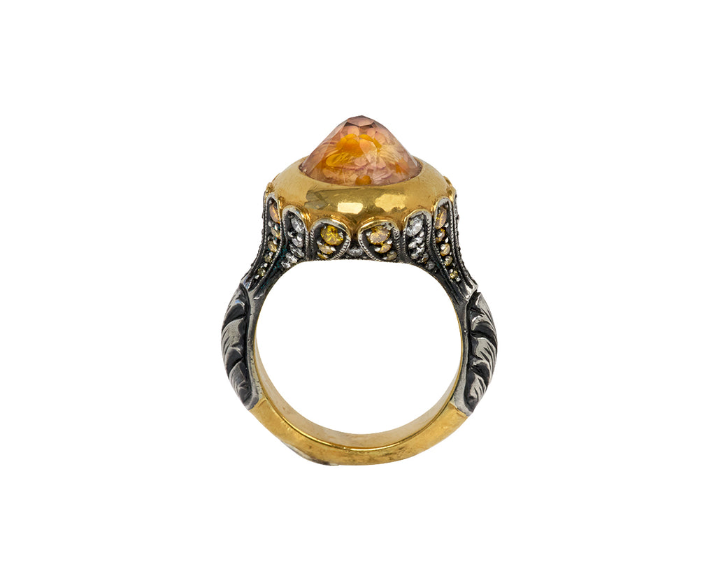 Carved Floral Bouquet Ring