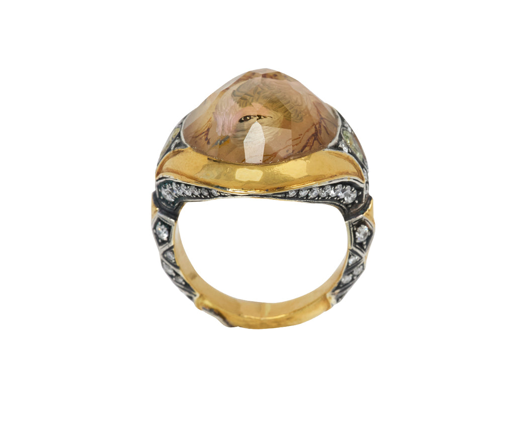 Carved Sweet Bird Ring