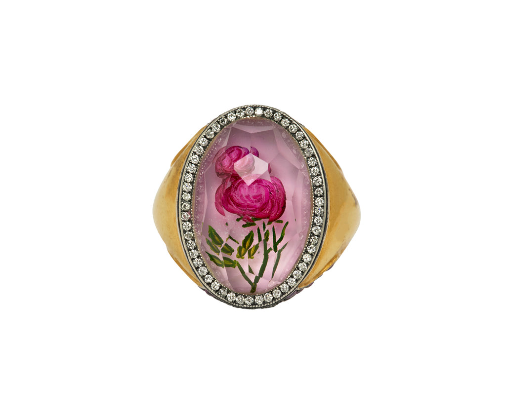 Sevan Bicakci Carved Quartz Rose Ring
