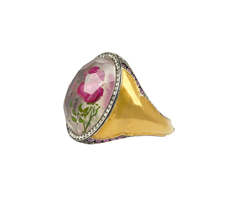 Sevan Bicakci Carved Quartz Rose Ring Side
