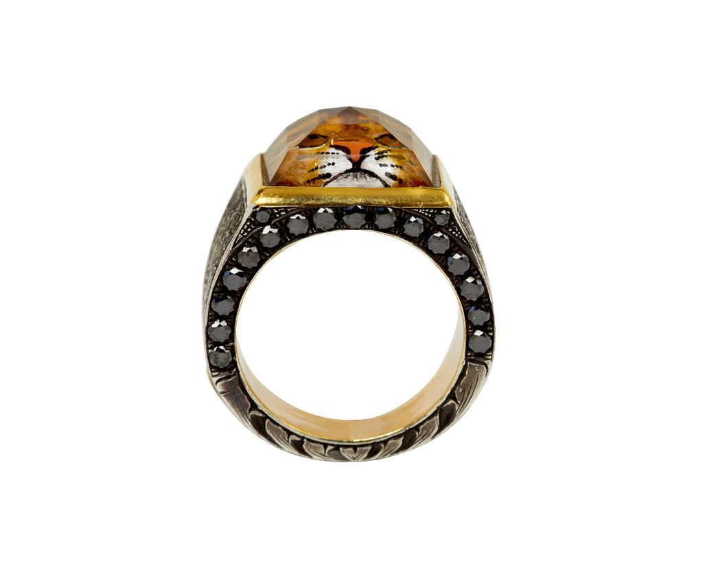 Carved Rock Quartz Tiger Ring - TWISTonline 