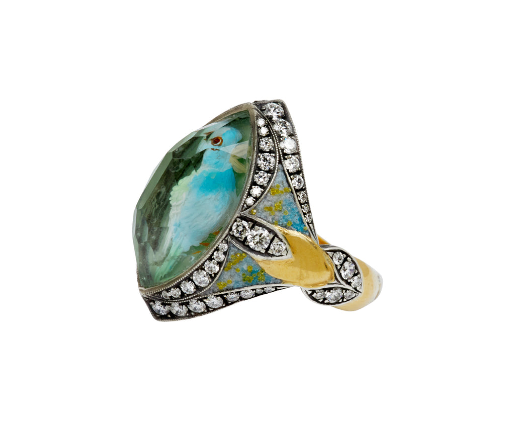 Rock Quartz Bird Ring