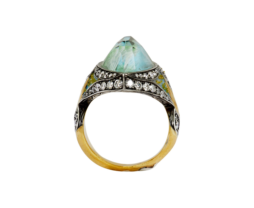 Rock Quartz Bird Ring