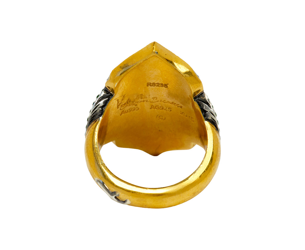 Carved Rock Quartz Daisy Ring - TWISTonline 