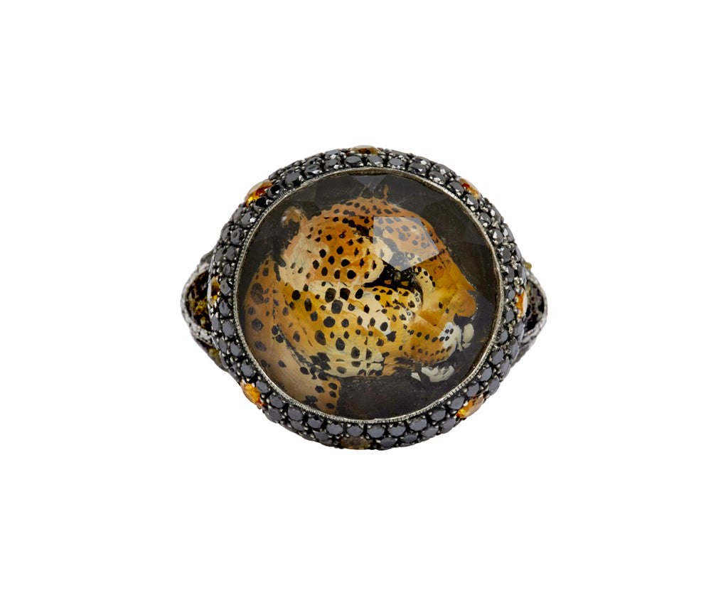 Carved Leopard Ring