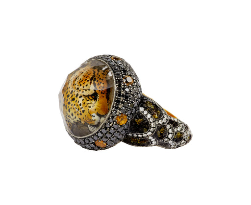 Carved Leopard Ring