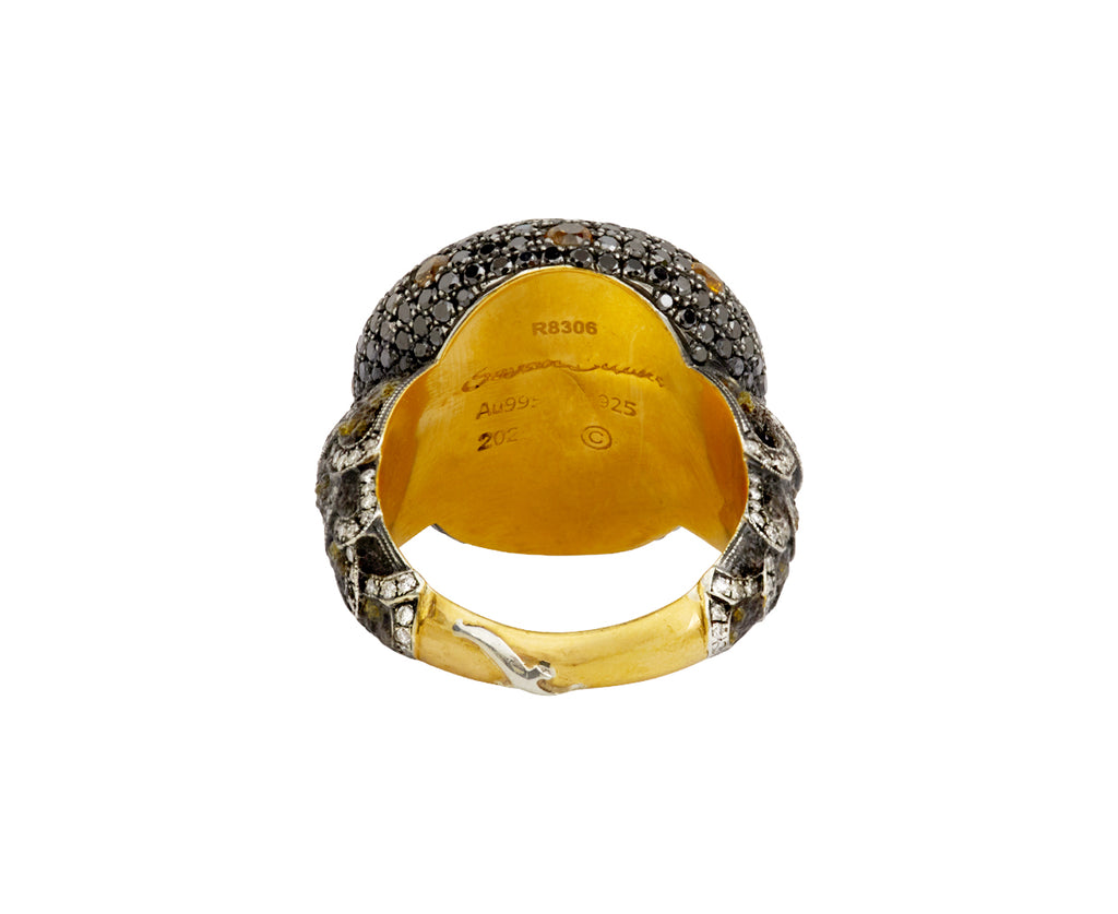 Carved Leopard Ring