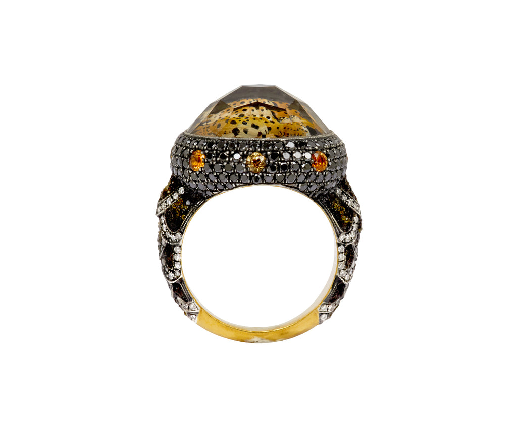 Carved Leopard Ring