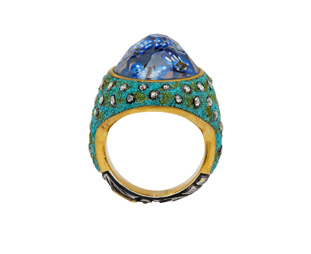 Carved Butterfly Garden Ring