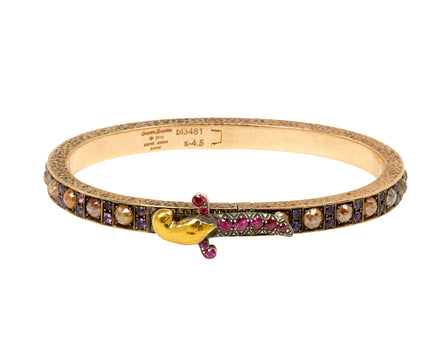 Sevan Bicakci Ruby Dagger Clasp Rough Diamond Bangle Bracelet
