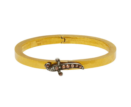 Rough Diamond Dagger Bangle Bracelet
