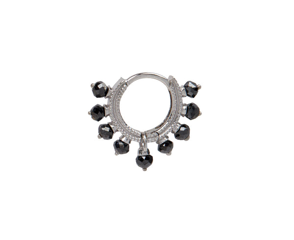 Maria Black 14kt yellow gold Fall sapphire hoop earrings