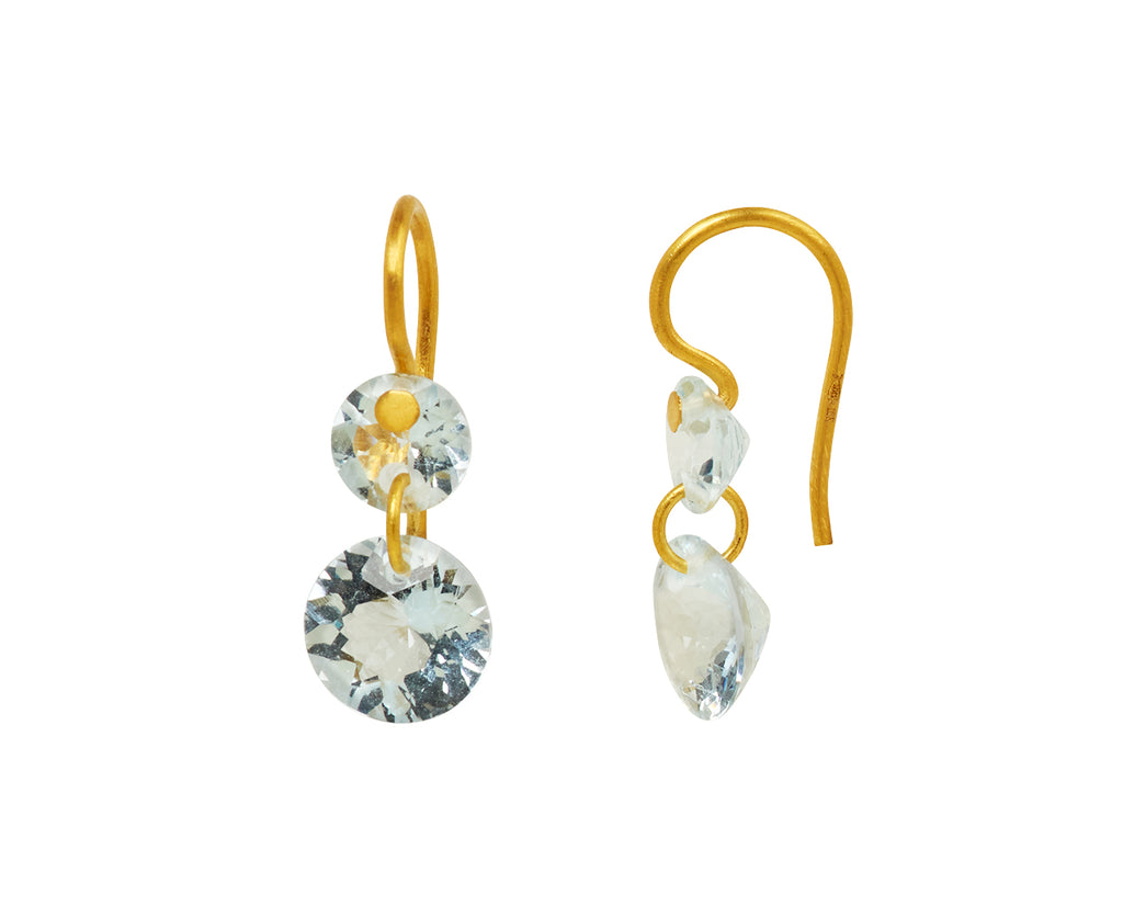 Maria-Hélène de Taillac Extra Extra Small Aquamarine Incandescence Earrings - side