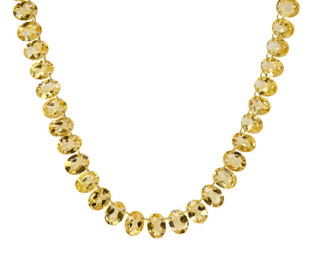 Citrine Oval Collar Necklace