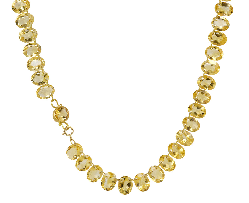Citrine Oval Collar Necklace