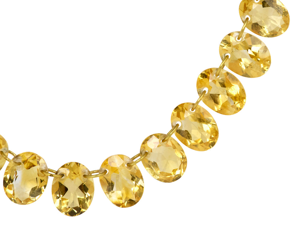 Citrine Oval Collar Necklace