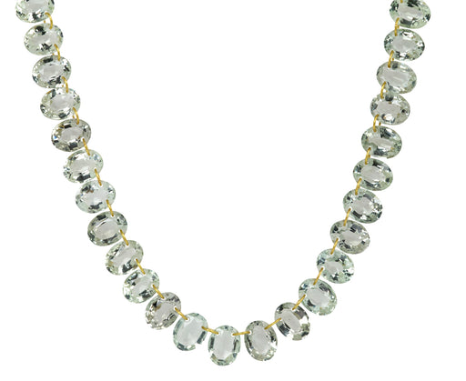 Green Quartz Oval Collar Necklace