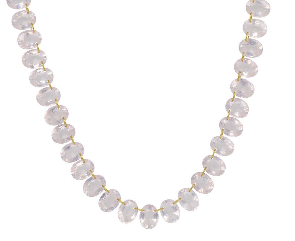 Rose Quartz Oval Collar Necklace