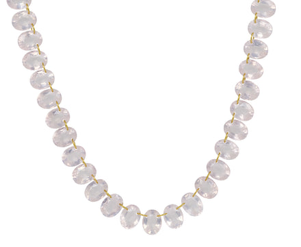 Rose Quartz Oval Collar Necklace