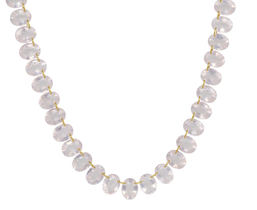 Rose Quartz Oval Collar Necklace