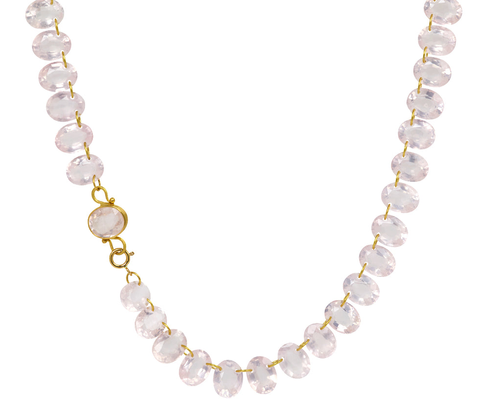 Rose Quartz Oval Collar Necklace