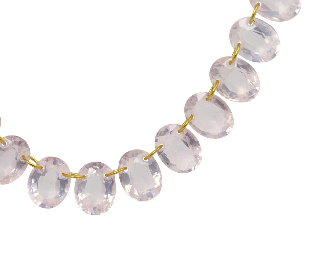 Rose Quartz Oval Collar Necklace