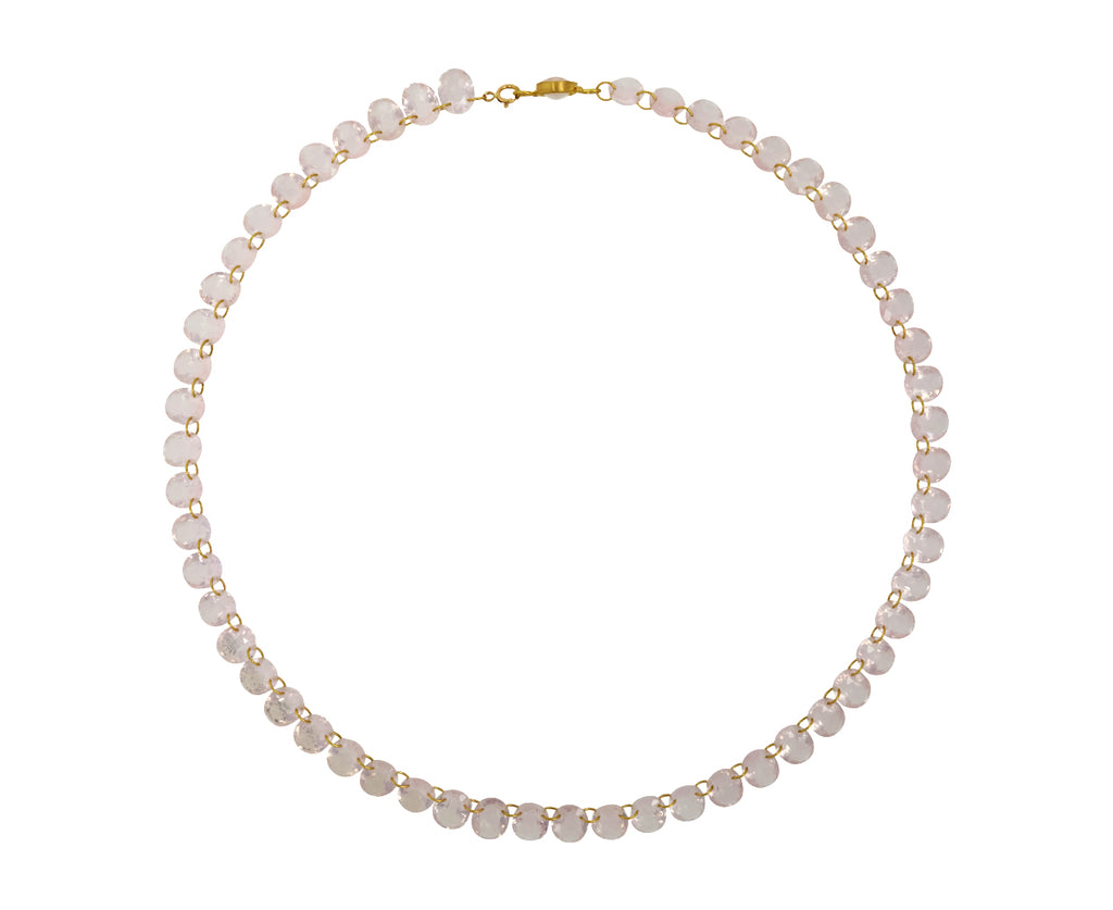 Rose Quartz Oval Collar Necklace