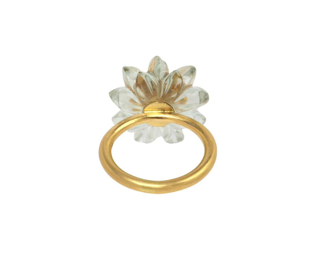 Green Quartz Sunflower Ring