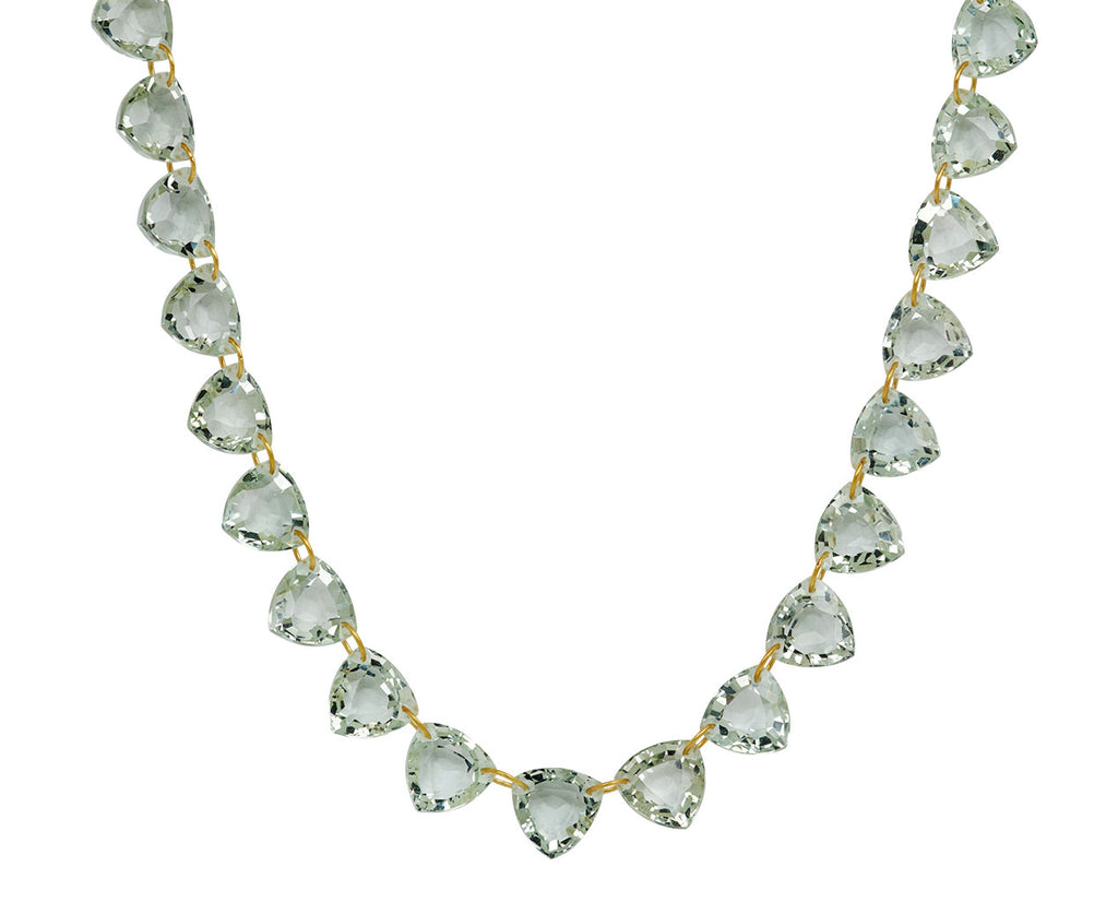 Marie-Helene de Taillac Green Quartz Trillion Necklace