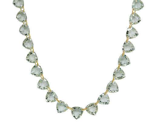 Marie-Helene de Taillac Green Quartz Trillion Necklace