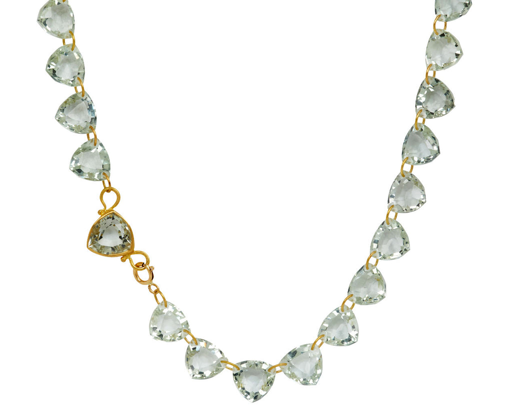 Green Quartz Trillion Necklace