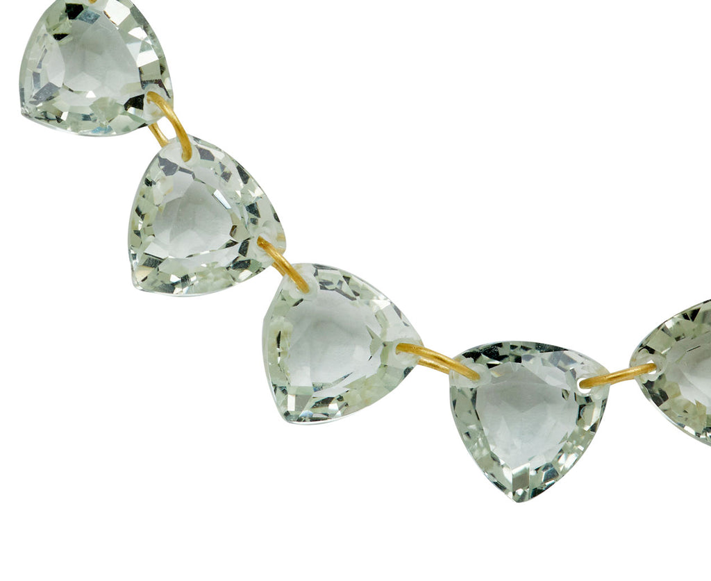 Green Quartz Trillion Necklace